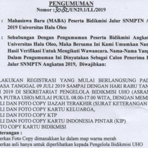 UHO Bidikmisi